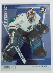 2002-03 In the Game Between the Pipes Prospect #76 Martin Gerber Ducks
